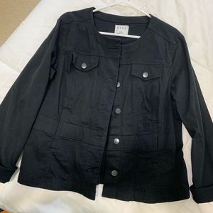 Elle Black Jean Jacket - Size Large